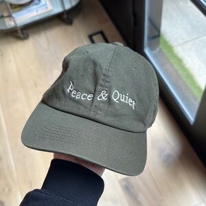 Peace & Quiet Olive Green Cap